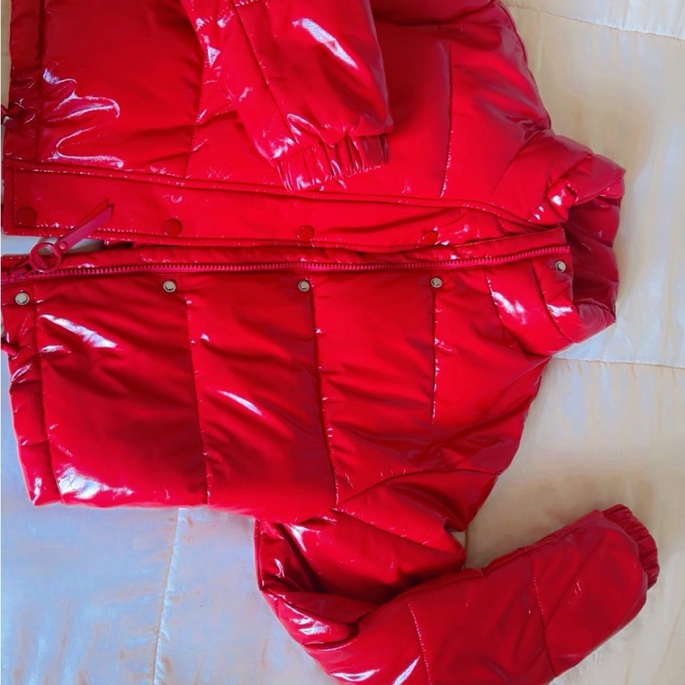 Bershka Shiny Red Puffer Jacket
